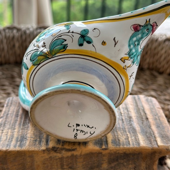 Italian Pottery Aladdin Lamp Candle Holder - Picture 9 of 12